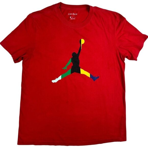 Nike Jordan Red Jumpman Logo & Number 23 Design T-Shirt Sz M - Picture 1 of 6